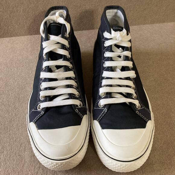 Stella McCartney High Top Sneaker Women’s Sz 39 9 NWOT Blue Cap Toe Shoe Skater - Picture 4 of 11